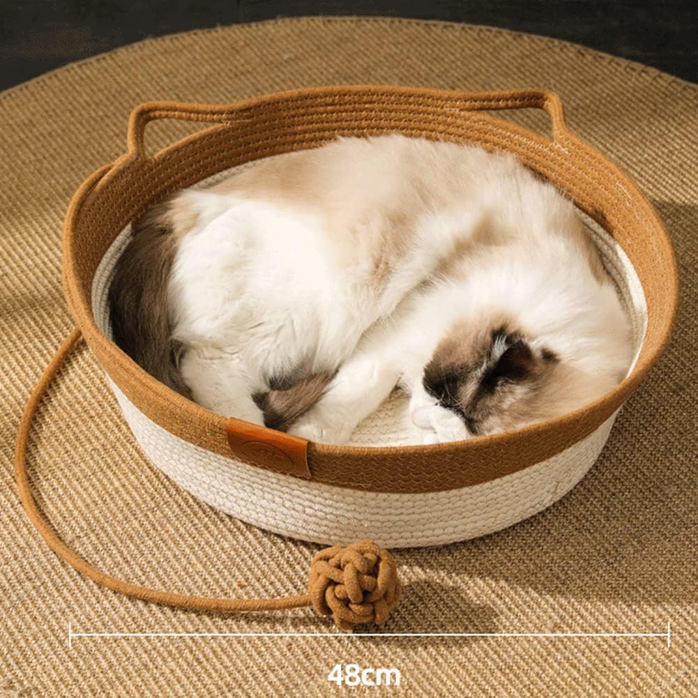 Cuccia Gatto in Corda di Cotone e Lino