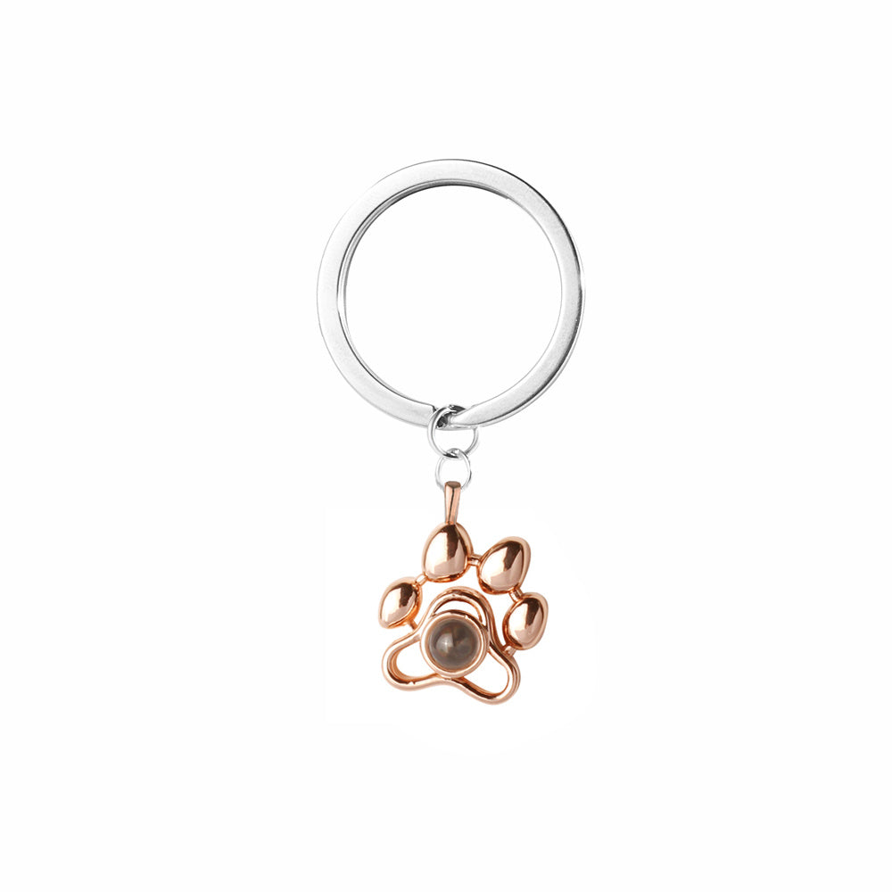 Collana o Portachiavi con Foto Proiettata di Cane o Gatto