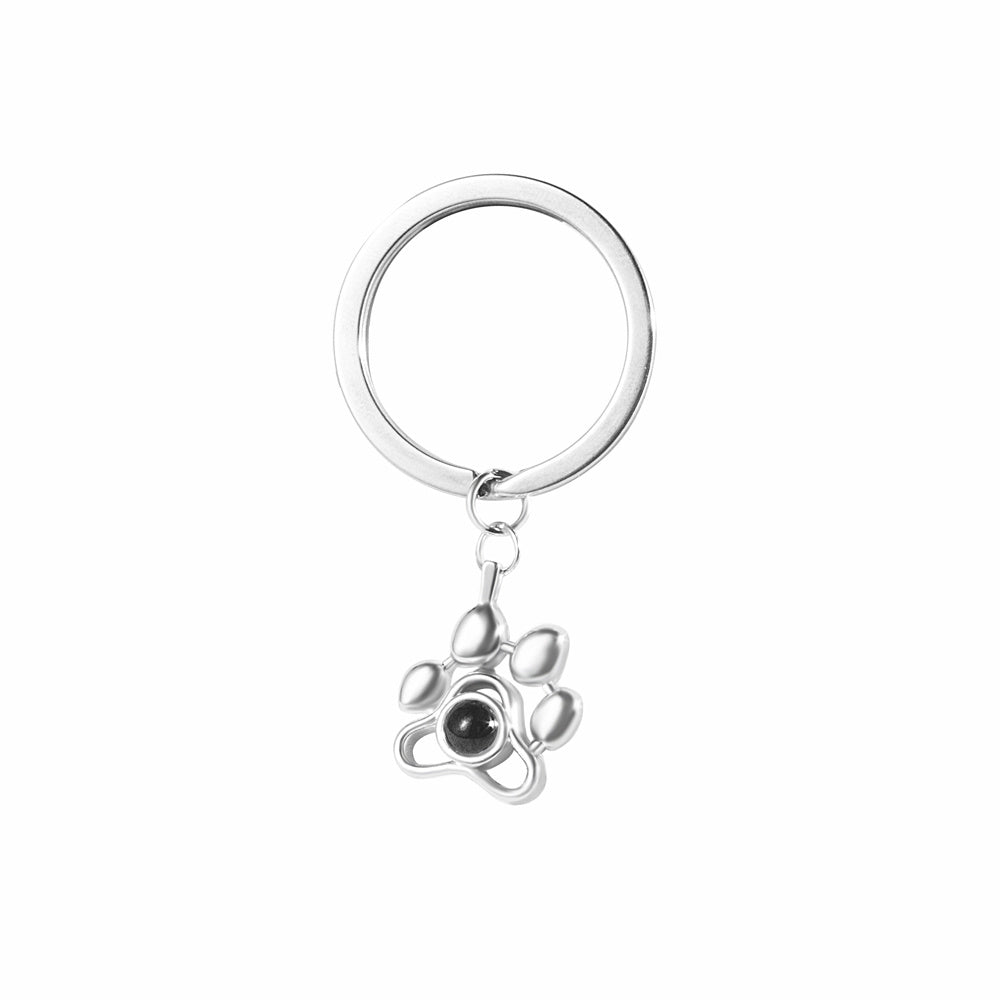 Collana o Portachiavi con Foto Proiettata di Cane o Gatto